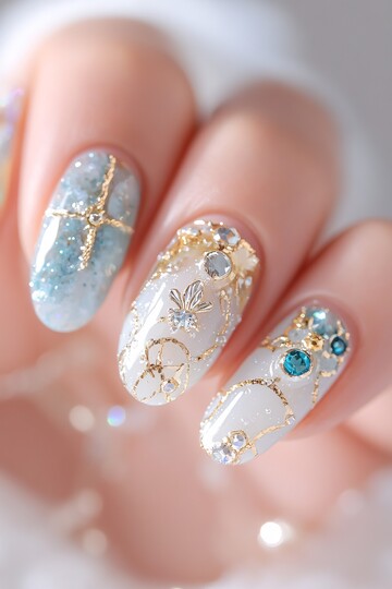 蛇女神指甲设计1