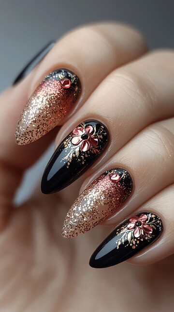 纤长指甲精致纹饰2