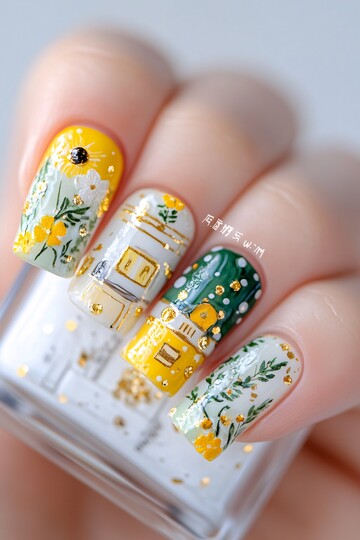 办公室工作美甲2