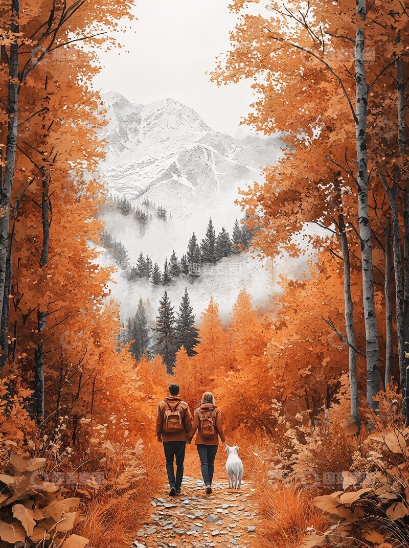 高清大图下载【趣麦麦图】纸艺森林一家人