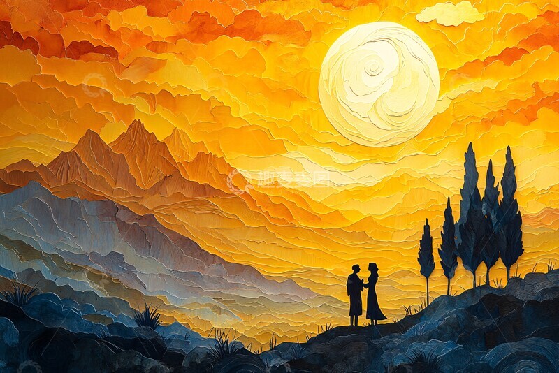 高清大图下载【趣麦麦图】牧人与葡萄园女子2