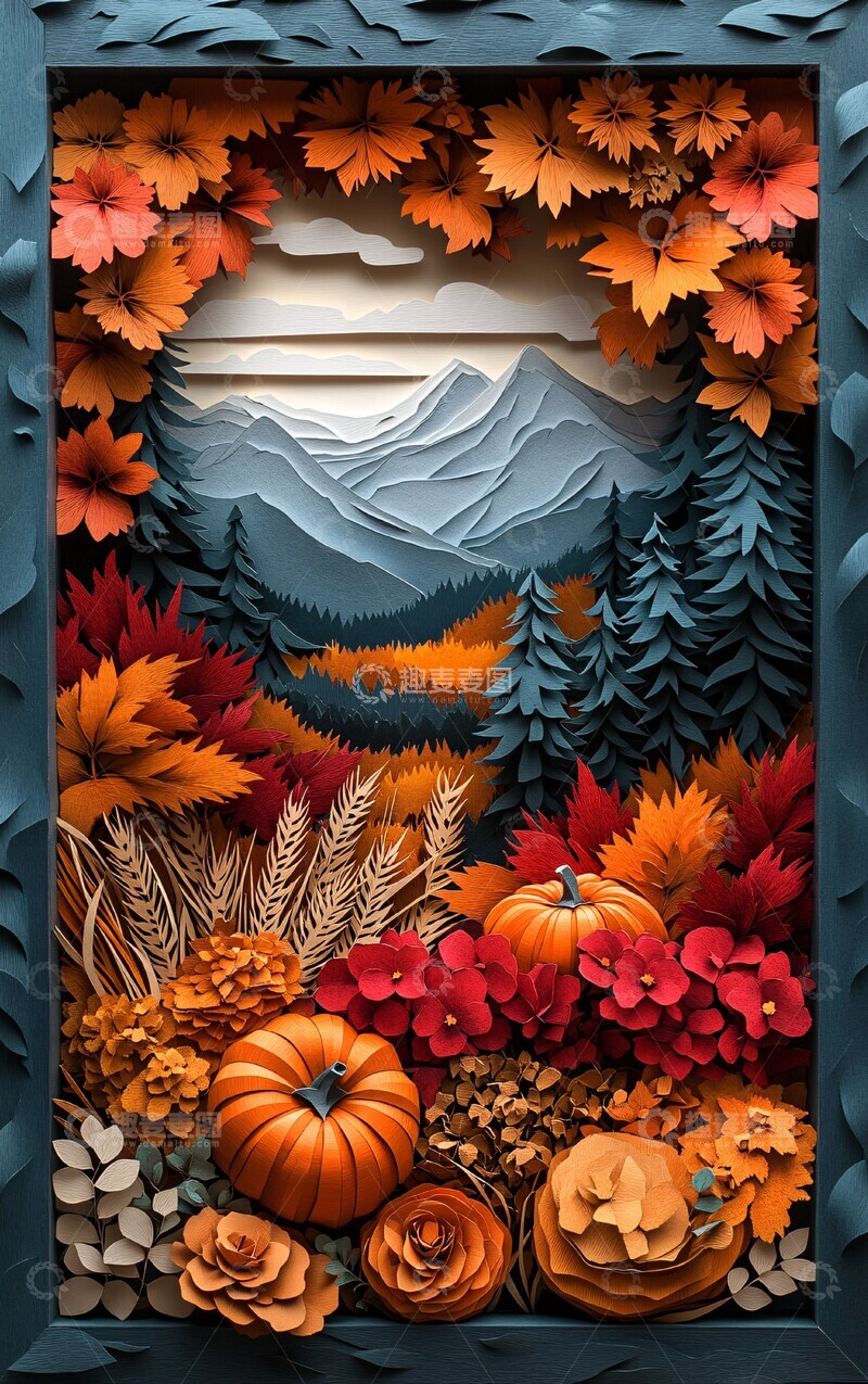 高清大图下载【趣麦麦图】秋日编织与丰收1