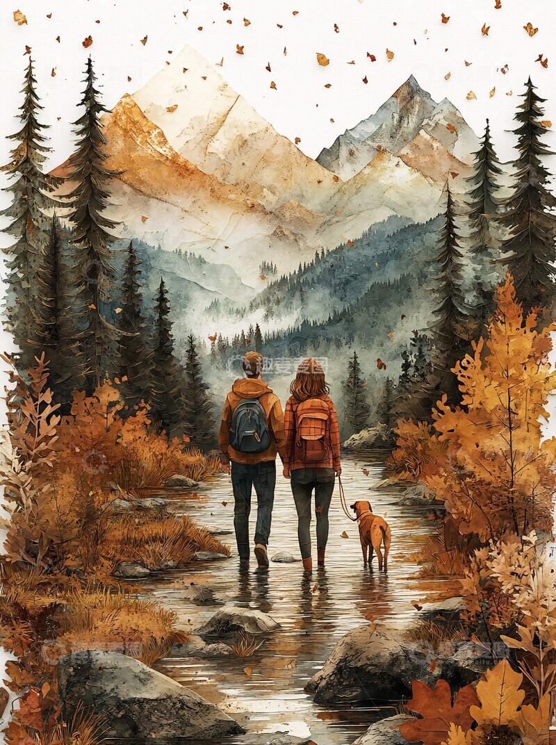 高清大图下载【趣麦麦图】纸艺森林一家人2