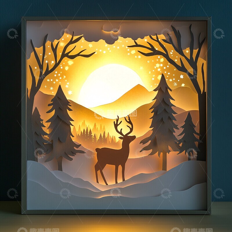 高清大图下载【趣麦麦图】纸艺灯光盒纸艺灯光盒子2