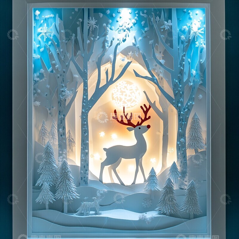 高清大图下载【趣麦麦图】纸艺灯光盒纸艺灯光盒子1