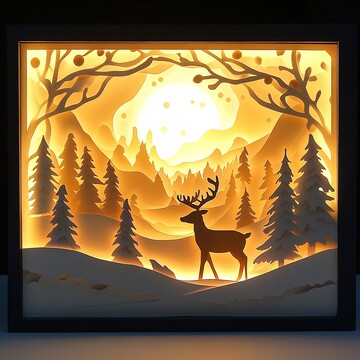 纸艺灯光盒纸艺灯光盒子