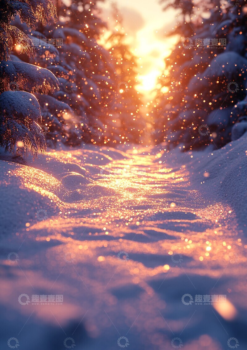 高清大图下载【趣麦麦图】雪雨模糊动画2