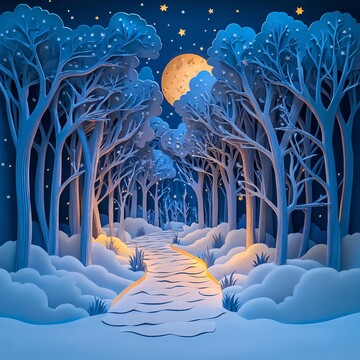 雪夜童话森林1