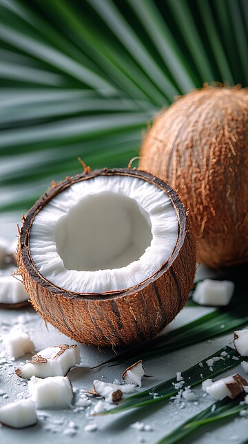 椰子切面与椰肉3