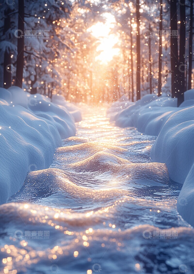 高清大图下载【趣麦麦图】雪雨模糊动画1