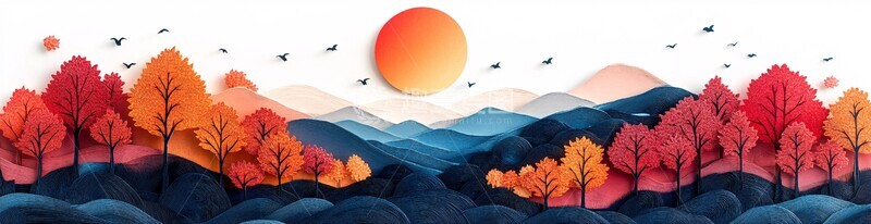 高清大图下载【趣麦麦图】秋日纸雕秋日纸雕落叶