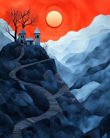 纸艺万圣节场景