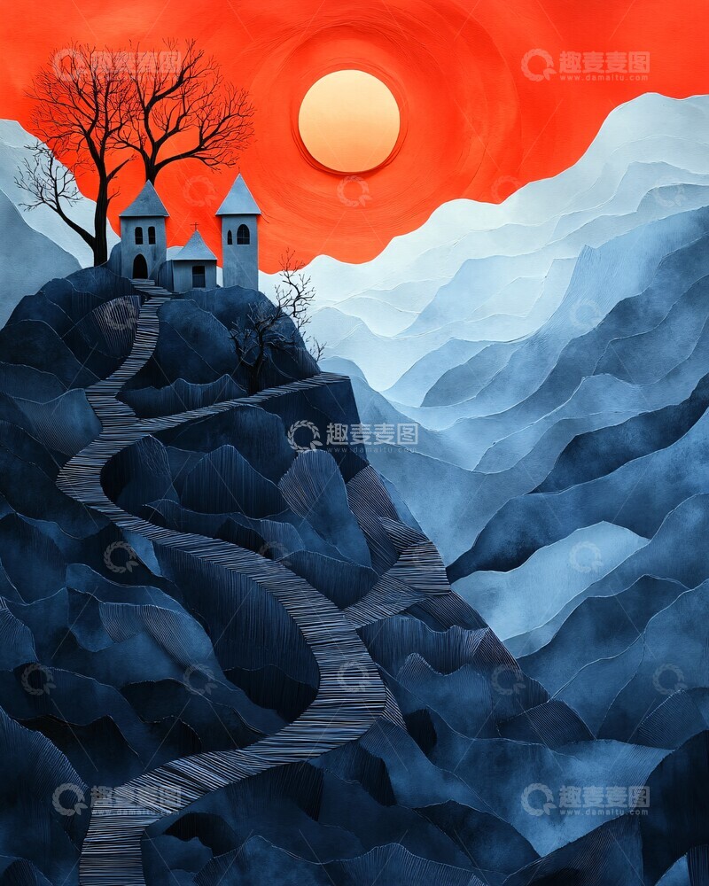 高清大图下载【趣麦麦图】纸艺万圣节场景