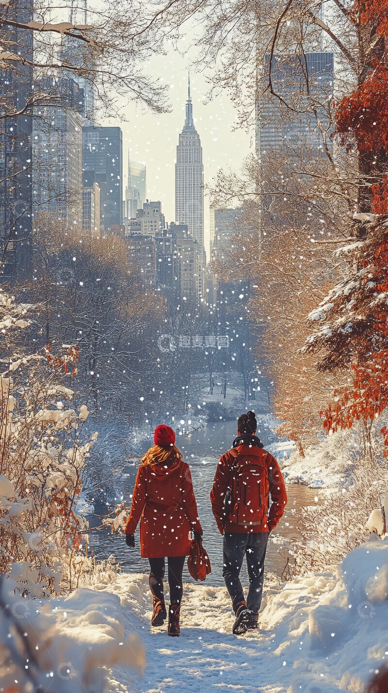 高清大图下载【趣麦麦图】冬日徒步冬日徒步男女