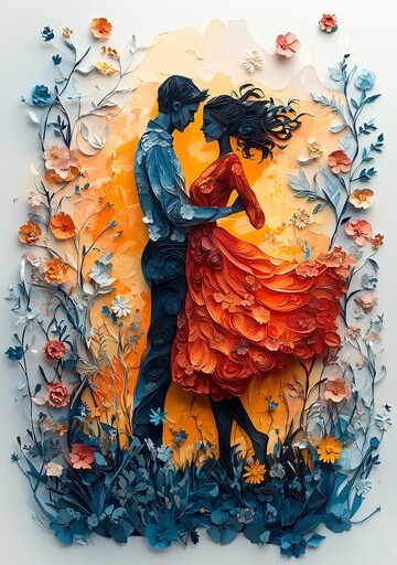 男女舞者能量石