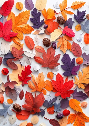 秋季叶纸拼贴3