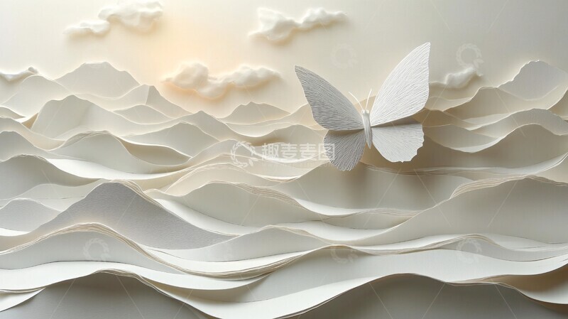 高清大图下载【趣麦麦图】白背景纸艺拼贴1