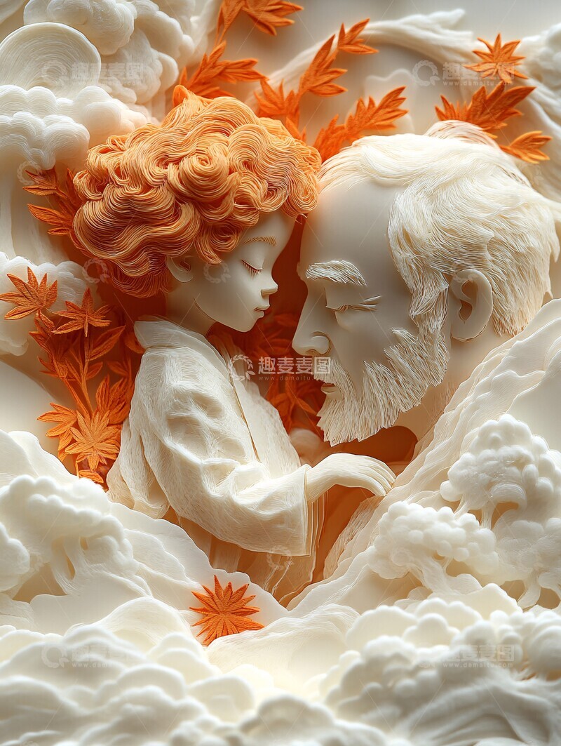 男孩扶老人男孩老人帮助2