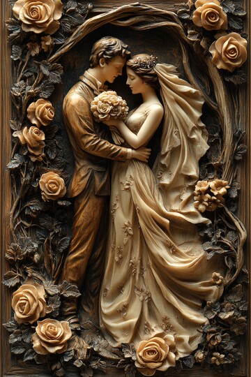 新娘新郎相拥花丛3