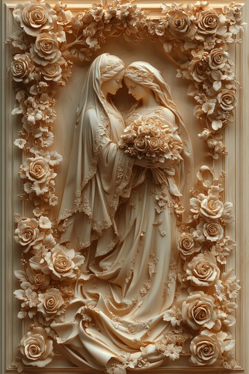 新娘新郎相拥花丛2