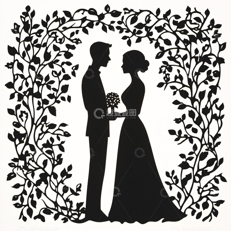 高清大图下载【趣麦麦图】婚礼纪念烛台图案