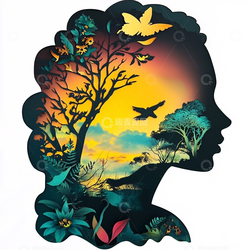 高清大图下载【趣麦麦图】女性自然思索