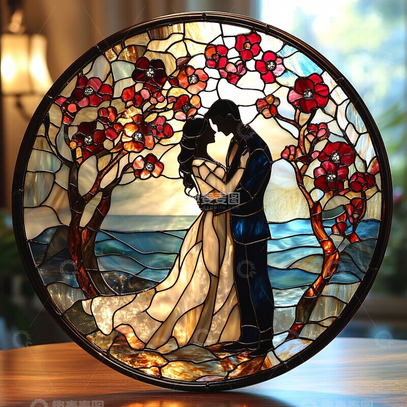 高清大图下载【趣麦麦图】樱花下相拥樱花相拥海岸