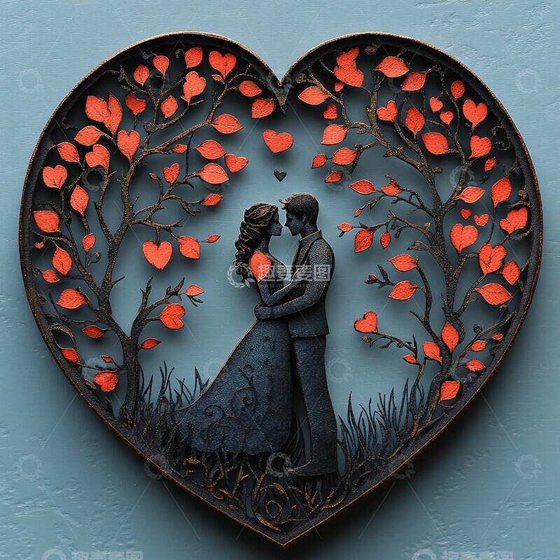 高清大图下载【趣麦麦图】哥特风情人节卡1