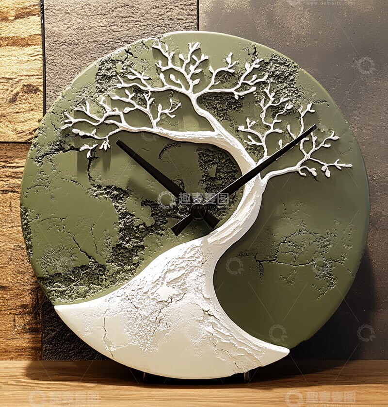 高清大图下载【趣麦麦图】阴阳橄榄白树钟1