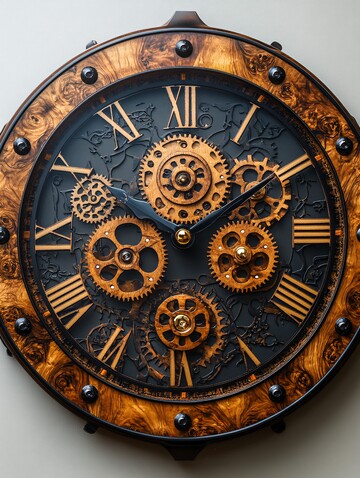 木质机械钟表2
