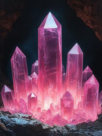 粉色水晶圆环图