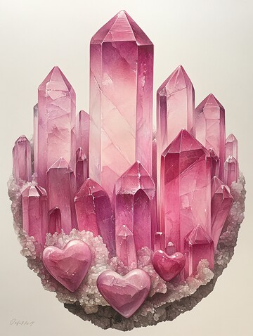 粉色水晶圆环图1