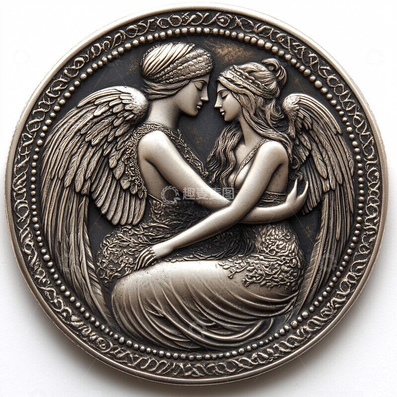 高清大图下载【趣麦麦图】银翼恋人圆币1