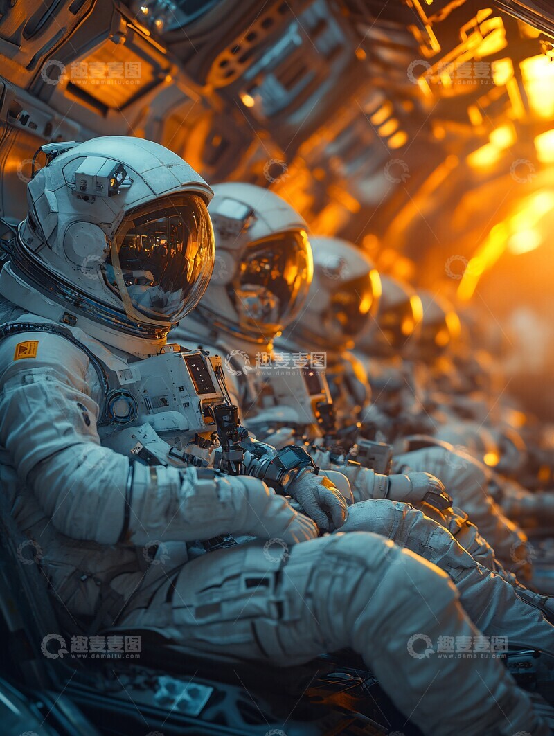 高清大图下载【趣麦麦图】宇航员太空讨论