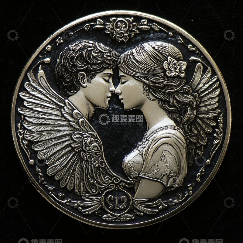 高清大图下载【趣麦麦图】银翼恋人圆币