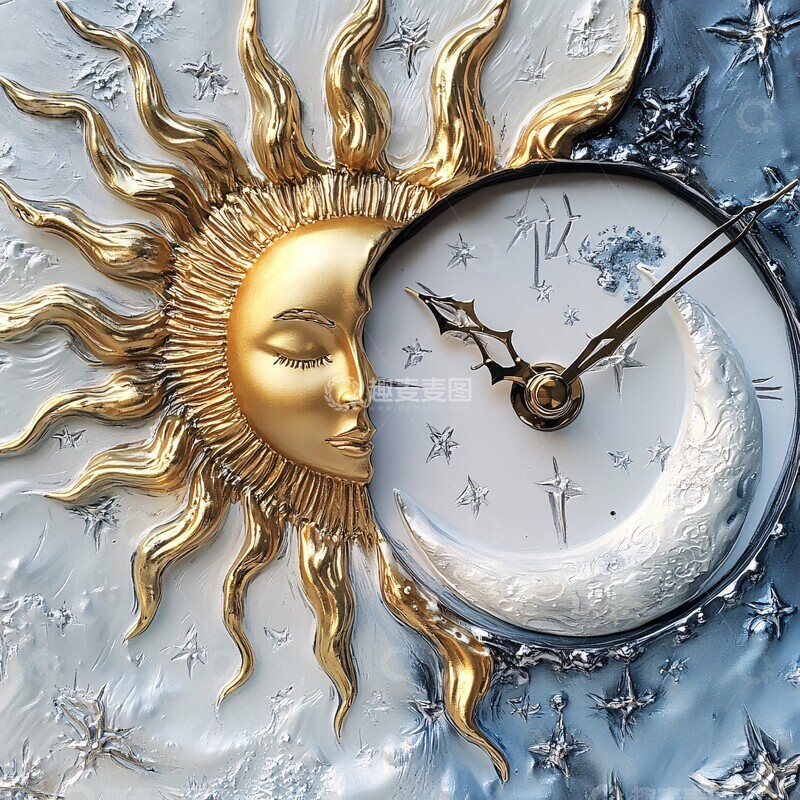 高清大图下载【趣麦麦图】日月双辉钟面2