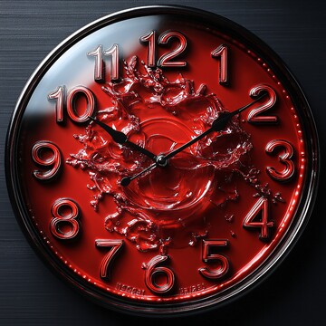 树脂钟表雕刻图案2