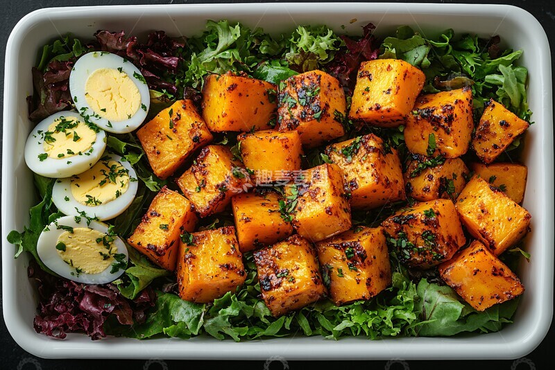 高清大图下载【趣麦麦图】健康沙拉便当盒1