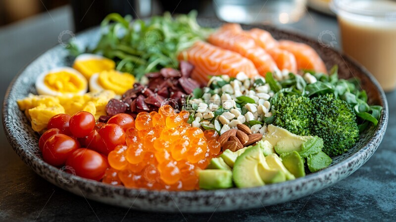 高清大图下载【趣麦麦图】健康餐盘组合2