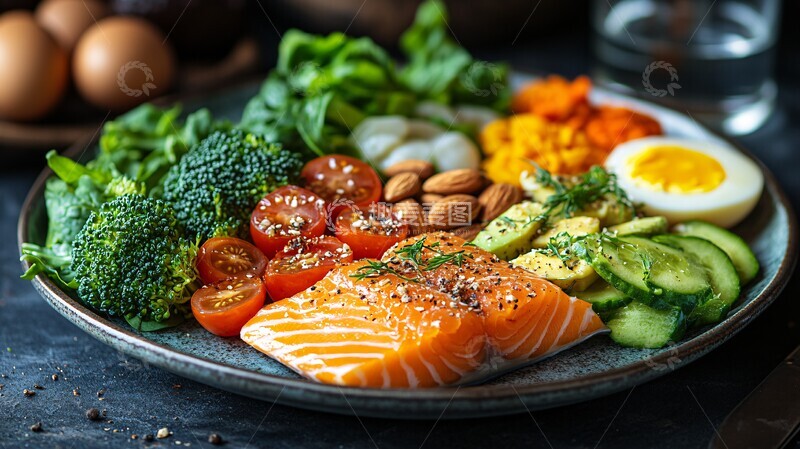 高清大图下载【趣麦麦图】健康餐盘组合