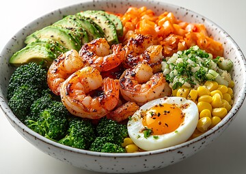 虾仁牛油果鸡蛋沙拉2