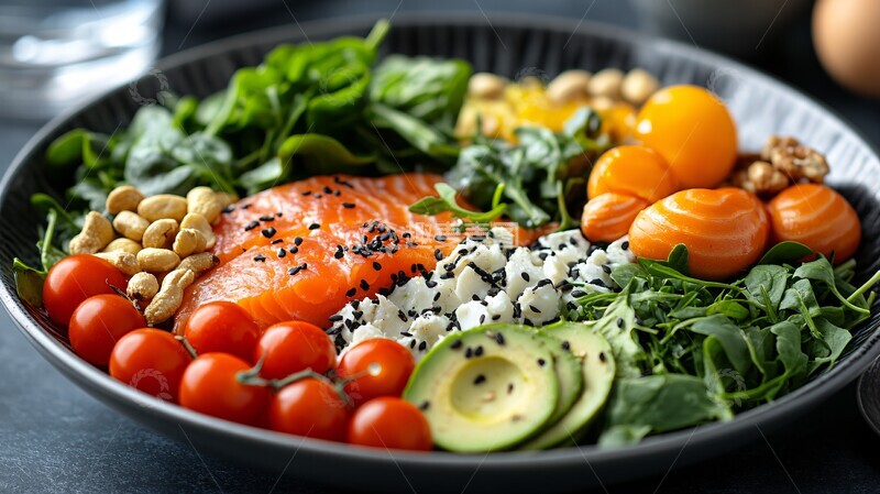 高清大图下载【趣麦麦图】健康餐盘组合1