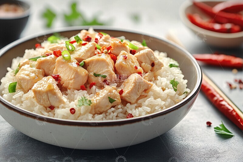 高清大图下载【趣麦麦图】鸡丝炒饭与调料2
