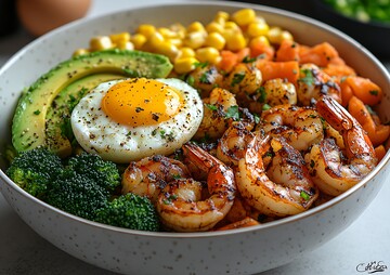 虾仁牛油果鸡蛋沙拉1