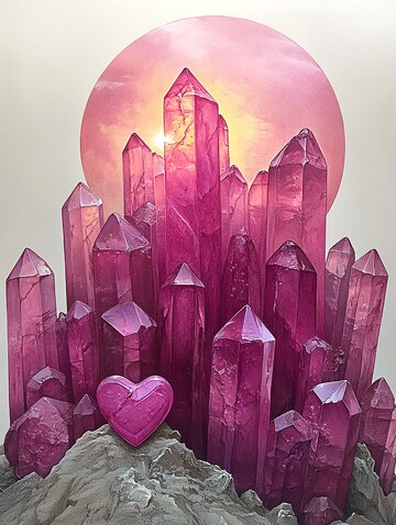 粉色水晶圆环图2