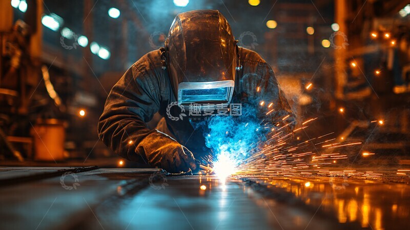 高清大图下载【趣麦麦图】焊接工与金属罐3