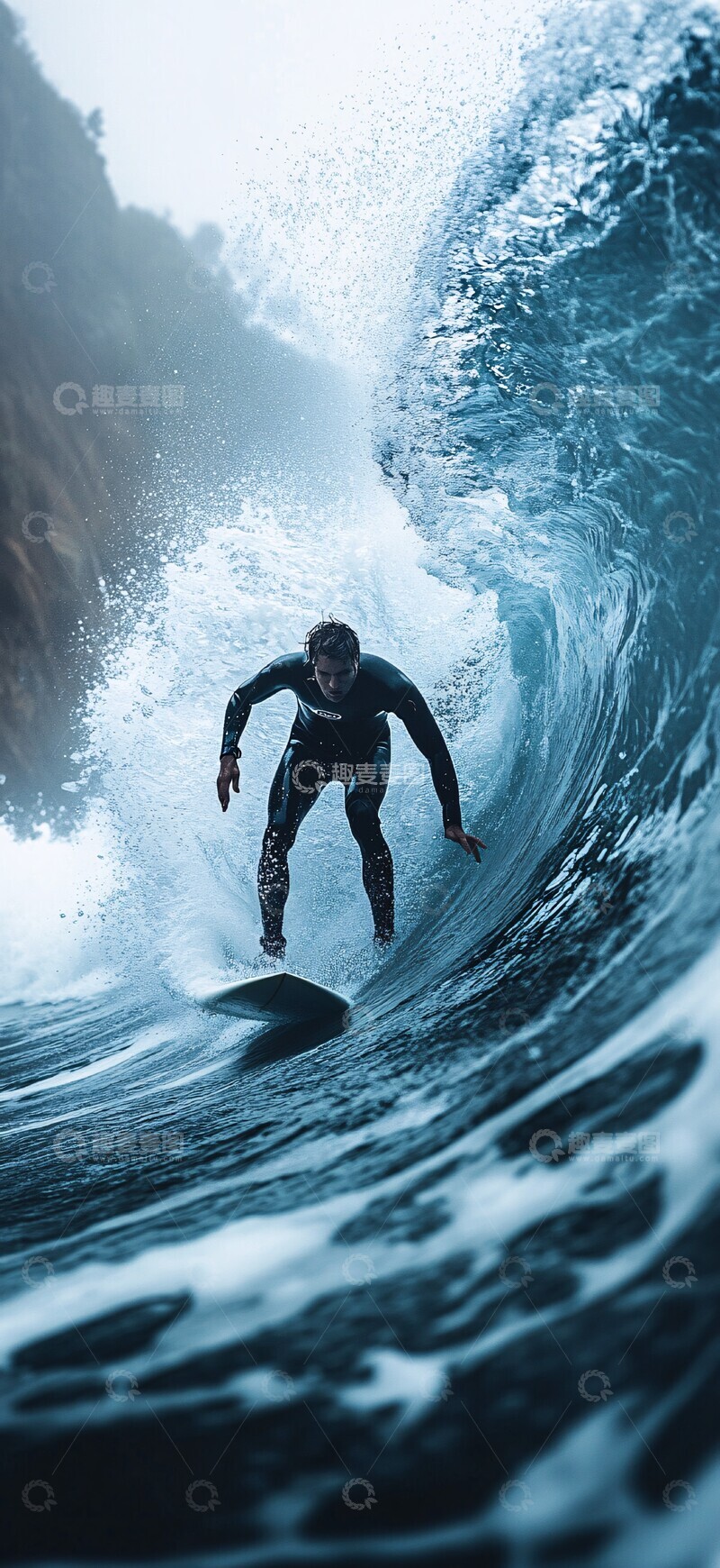 高清大图下载【趣麦麦图】冲浪者与海浪3
