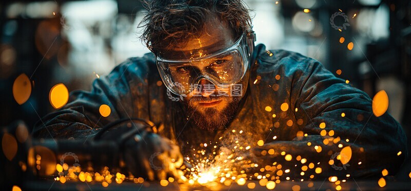 高清大图下载【趣麦麦图】焊接操作防护中