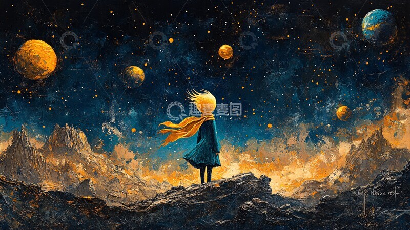 高清大图下载【趣麦麦图】小王子行星之旅