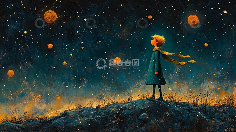 高清大图下载【趣麦麦图】小王子行星之旅1